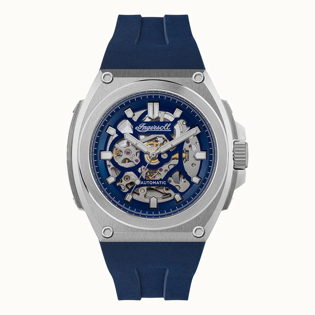 Montre Ingersoll The Motion Automatique Argent Bleu