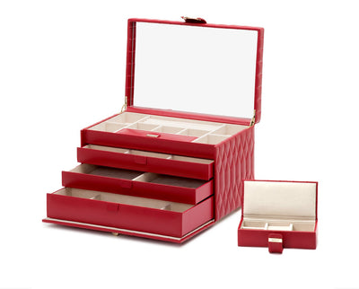 Wolf Caroline Large Jewellery Case Red