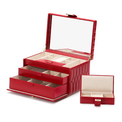 Coffret à bijoux Wolf Caroline Medium Rouge