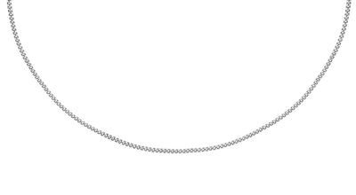 9K White Gold Diamond Cut Curb Chain