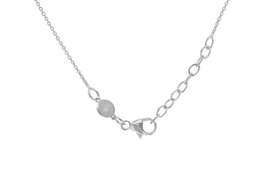 9K White Gold 10mm Disc Adjustable Necklace 41cm-43cm