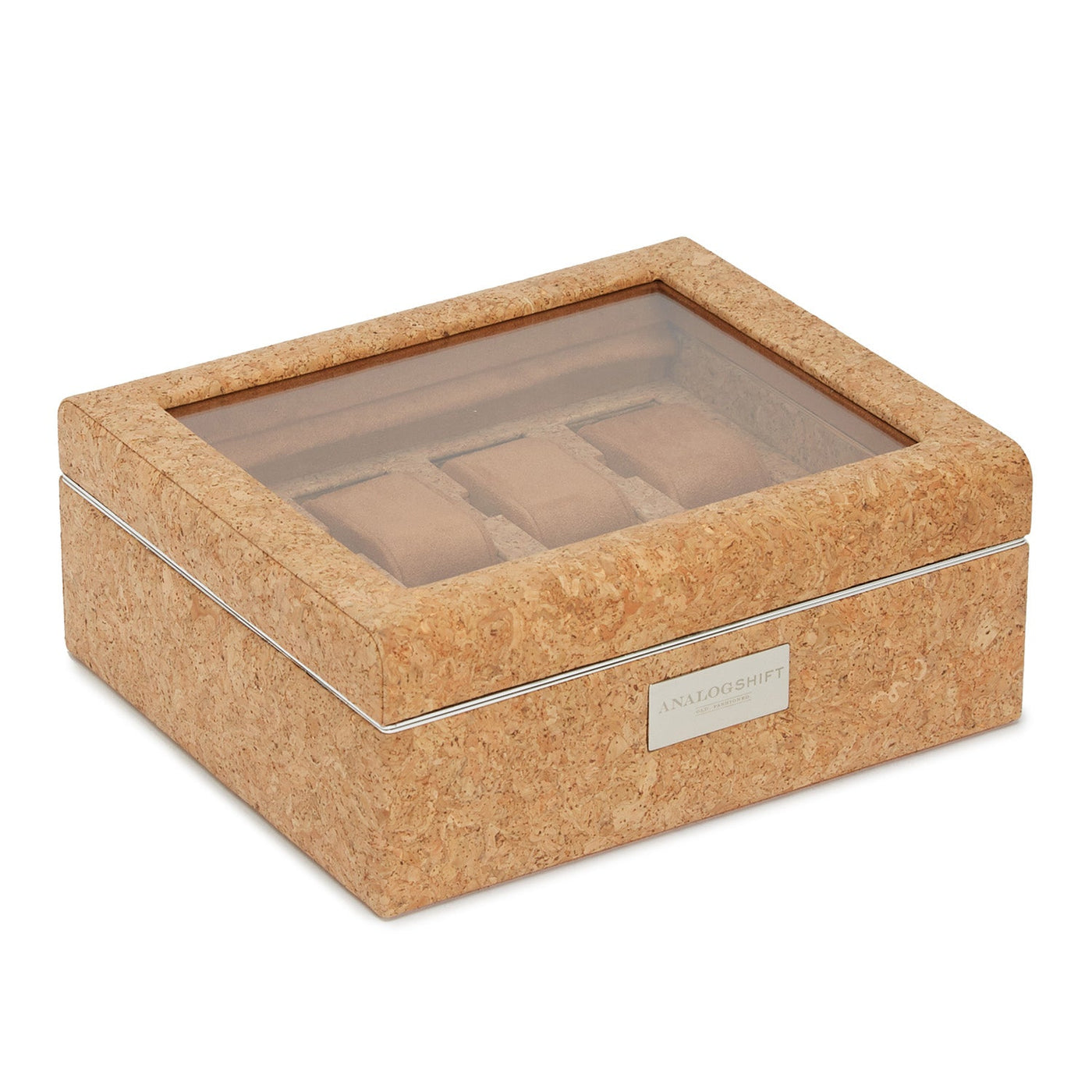 Wolf Analog Shift 8 Piece Watch Box Cork