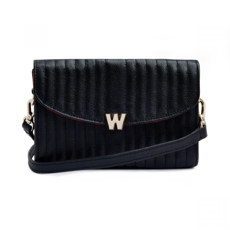 Wolf Mimi Crossbody Bag with Wristlet Black