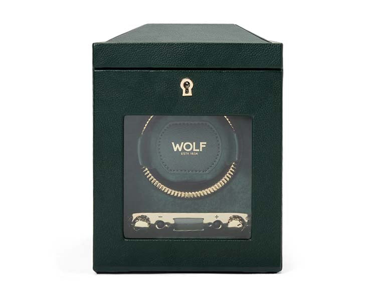 Wolf British Racing Single Watch Winder Green