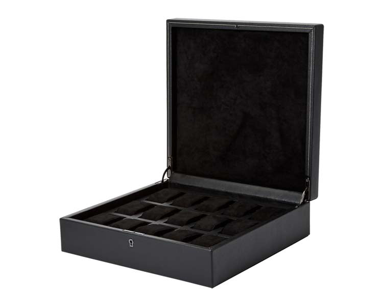 Wolf British Racing 15 Piece Watch Box Black