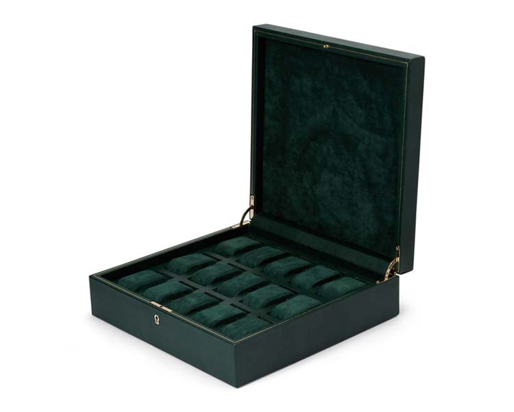 Wolf British Racing 15 Piece Watch Box Green