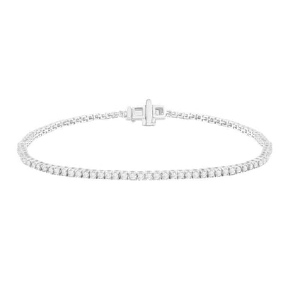 Bracelet tennis en or blanc 9 carats avec diamants de 1,00 ct