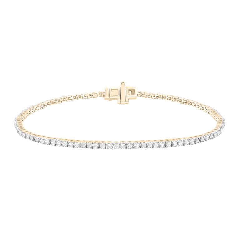 Diamond Tennis Bracelet with 1.00ct Diamonds in 9K Yellow Gold