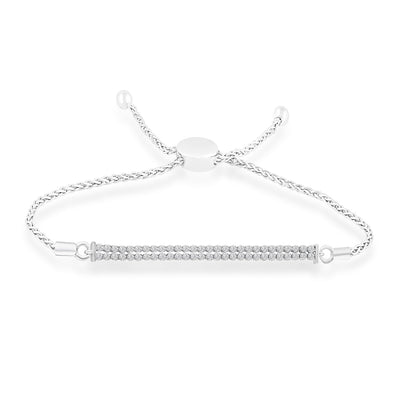 Diamond Bracelet with 0.88ct Diamonds in 9K White Gold