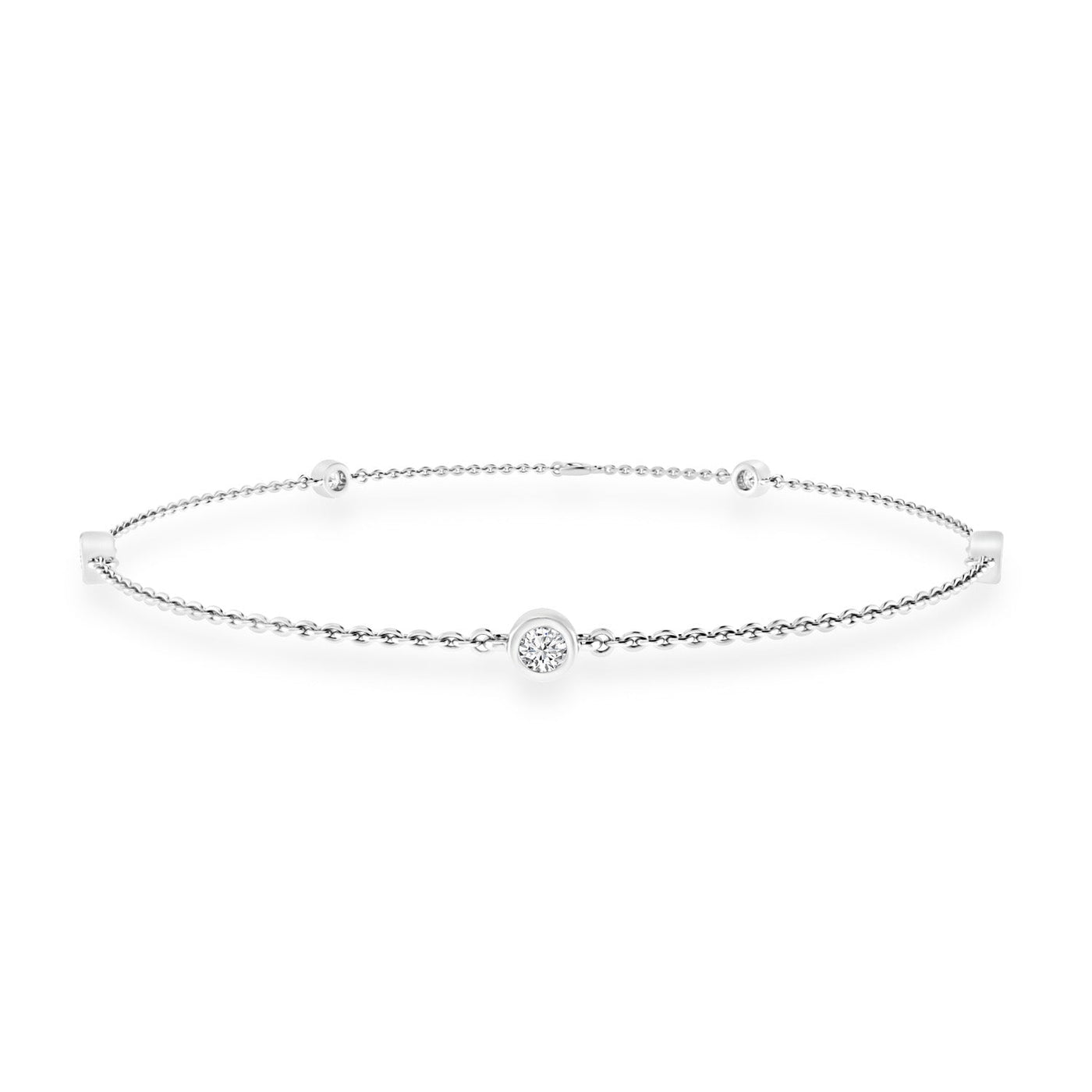 Bracelet en or blanc 9 carats avec diamants de 0,25 ct