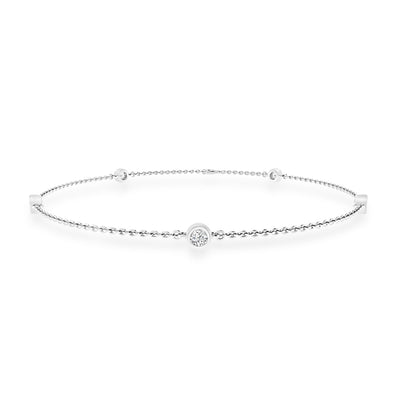 Bracelet en or blanc 9 carats avec diamants de 0,25 ct