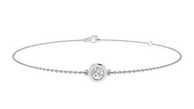 Diamond Round Bracelet with 0.15ct Diamonds in 9K White Gold