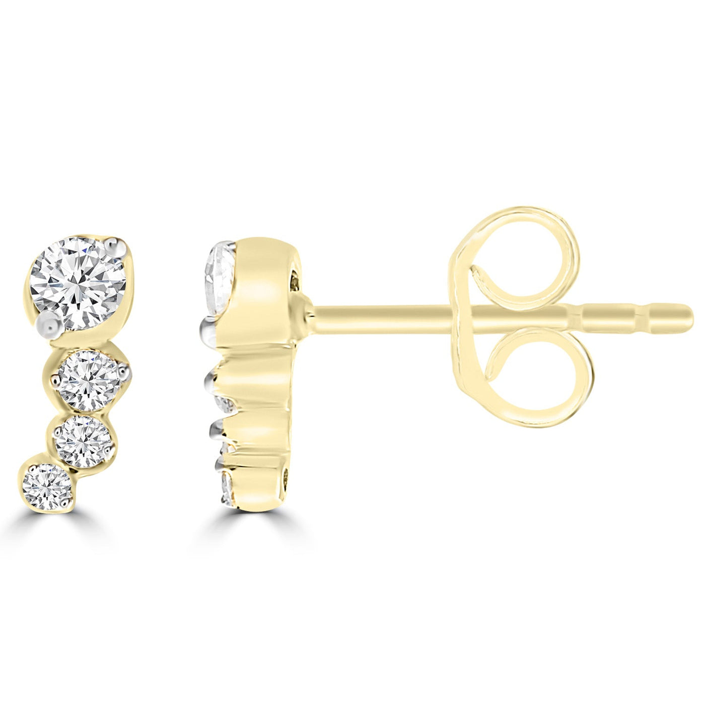 Diamond Fashion Earrings with 0.15ct Diamonds in 9K Yellow Gold