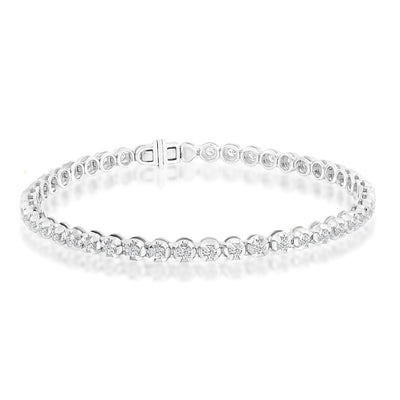 Bracelet with 2.0ct Diamonds in 9K White Gold