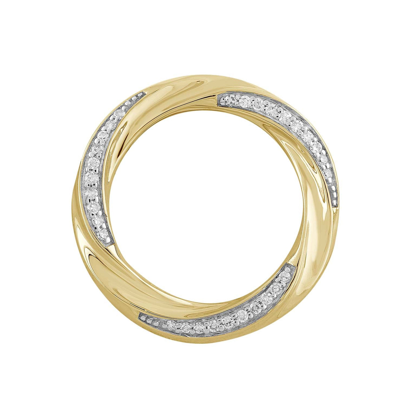 Ciondolo con diamante da 0,10 ct in oro giallo 9K