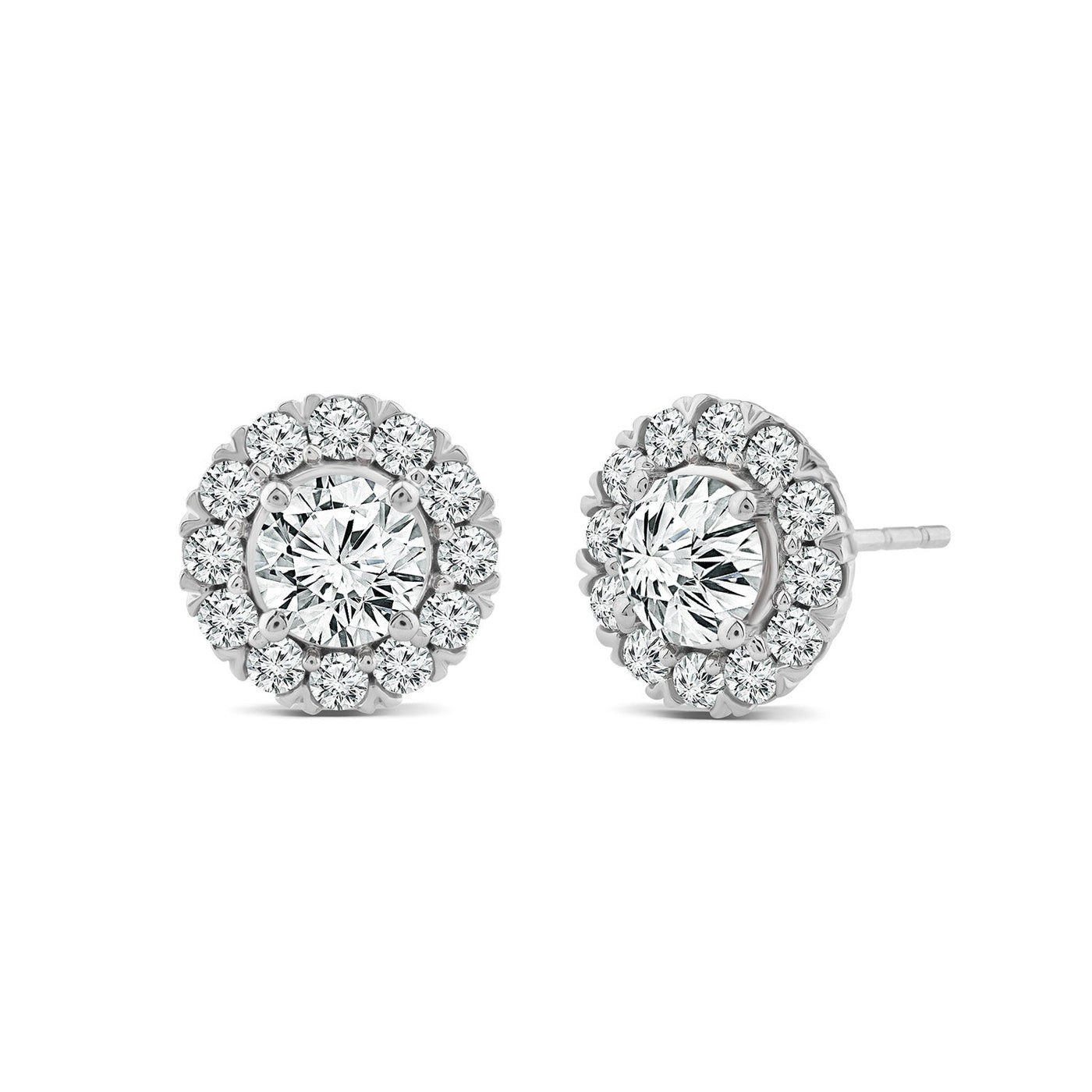 1.50ct Lab Grown Diamond Stud Earrings in 18K White Gold