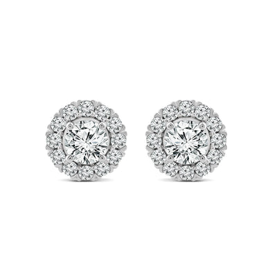 1.50ct Lab Grown Diamond Stud Earrings in 18K White Gold