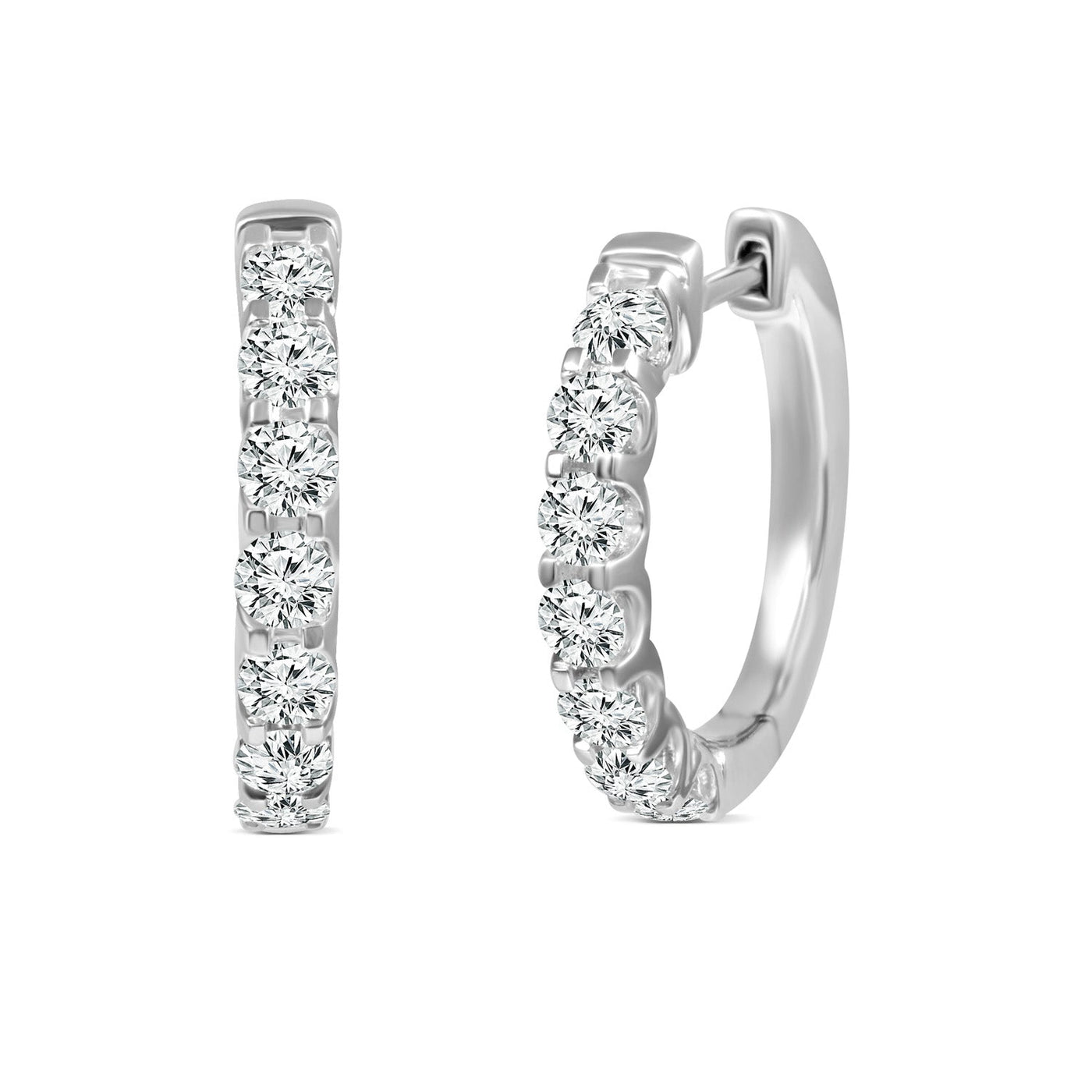 1.50ct Lab Grown Diamond Hoop Earrings in 18K White Gold