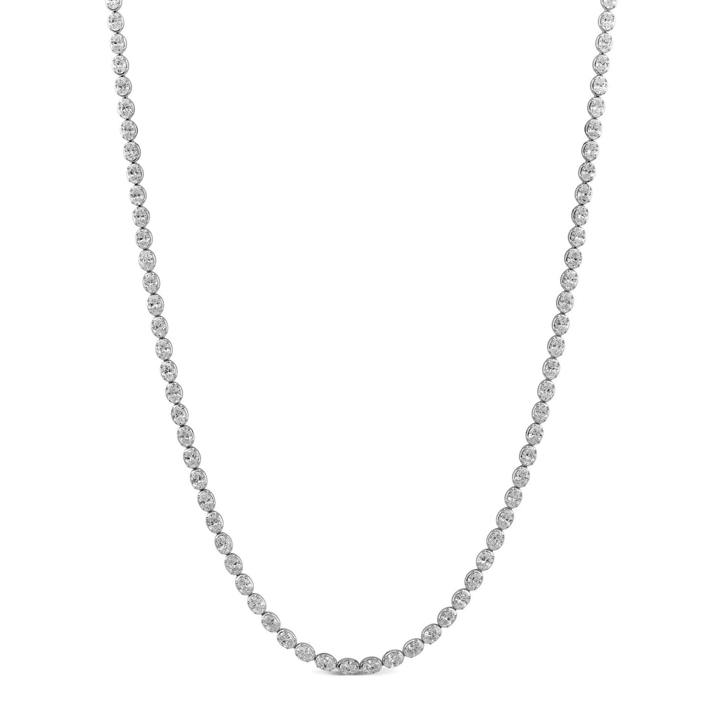 Collier en or blanc 18 carats avec diamants cultivés en laboratoire de 9,60 ct