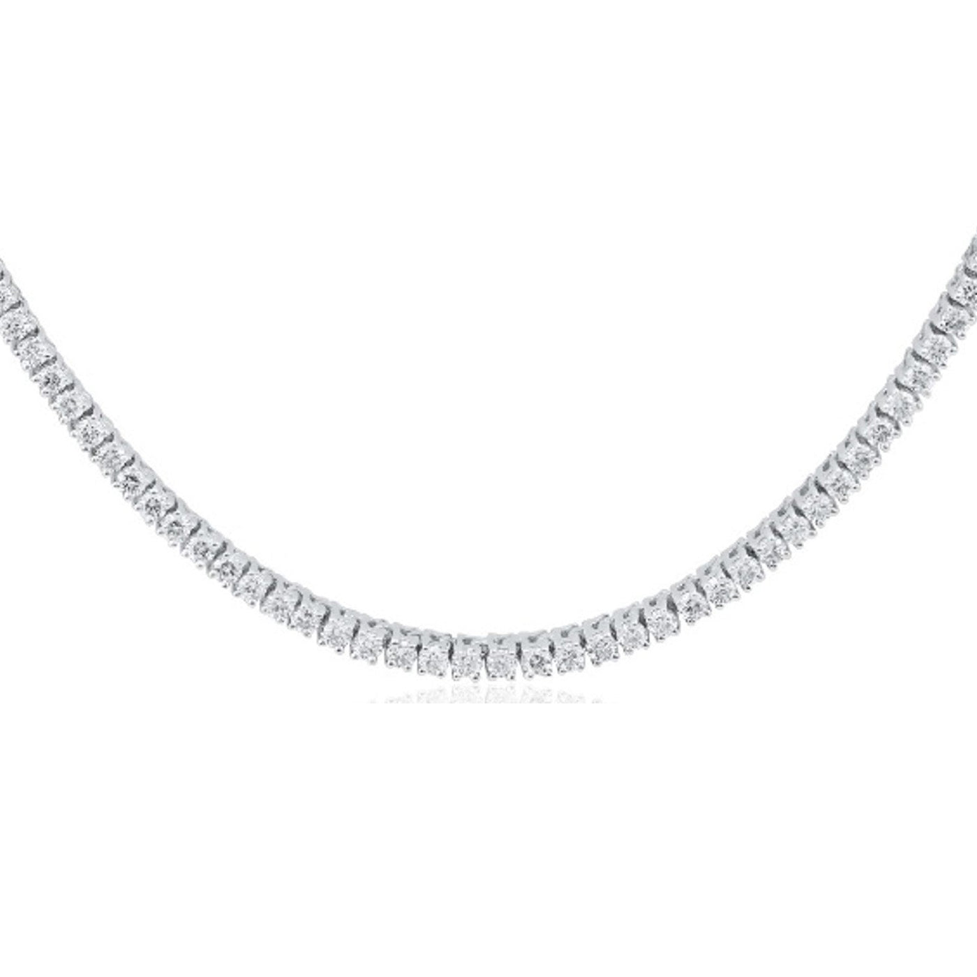 Collier tennis en or blanc 18 carats avec diamants cultivés en laboratoire de 4,95 ct