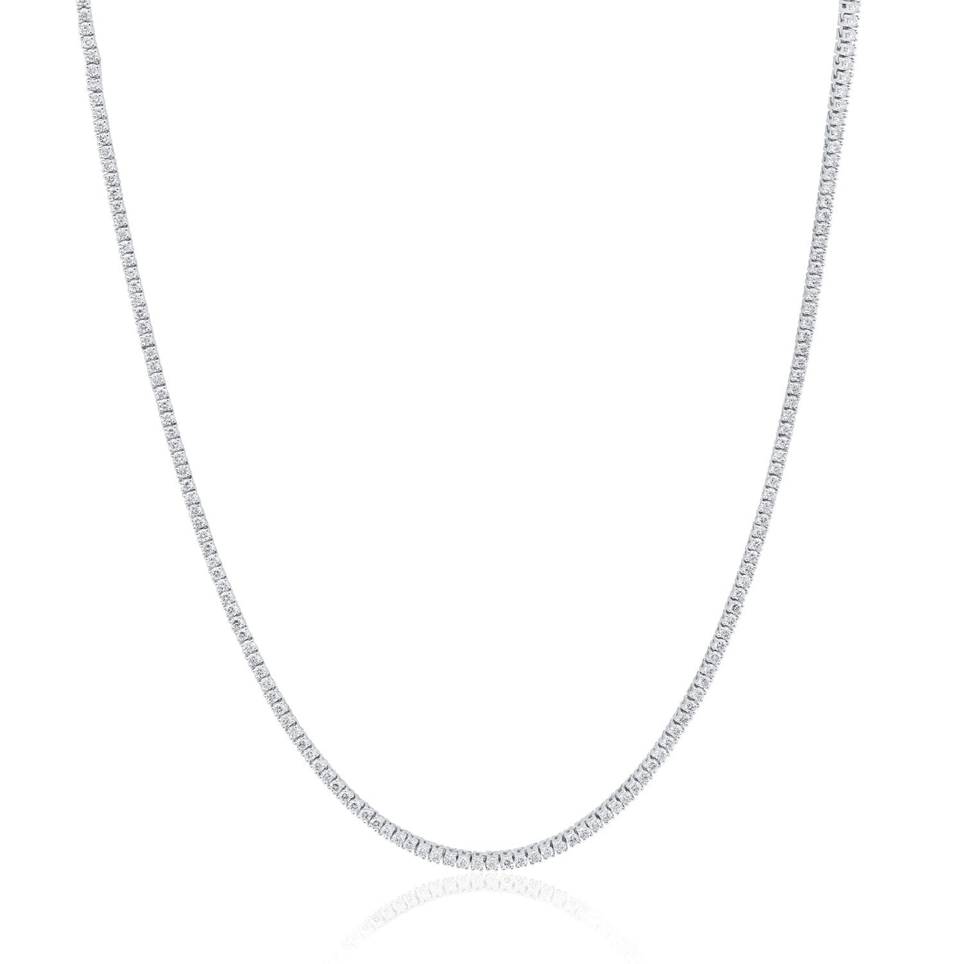 Collier tennis en or blanc 18 carats avec diamants cultivés en laboratoire de 3,45 ct