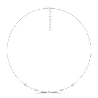 Diamond Necklace with 0.25ct Diamonds in 9K White Gold