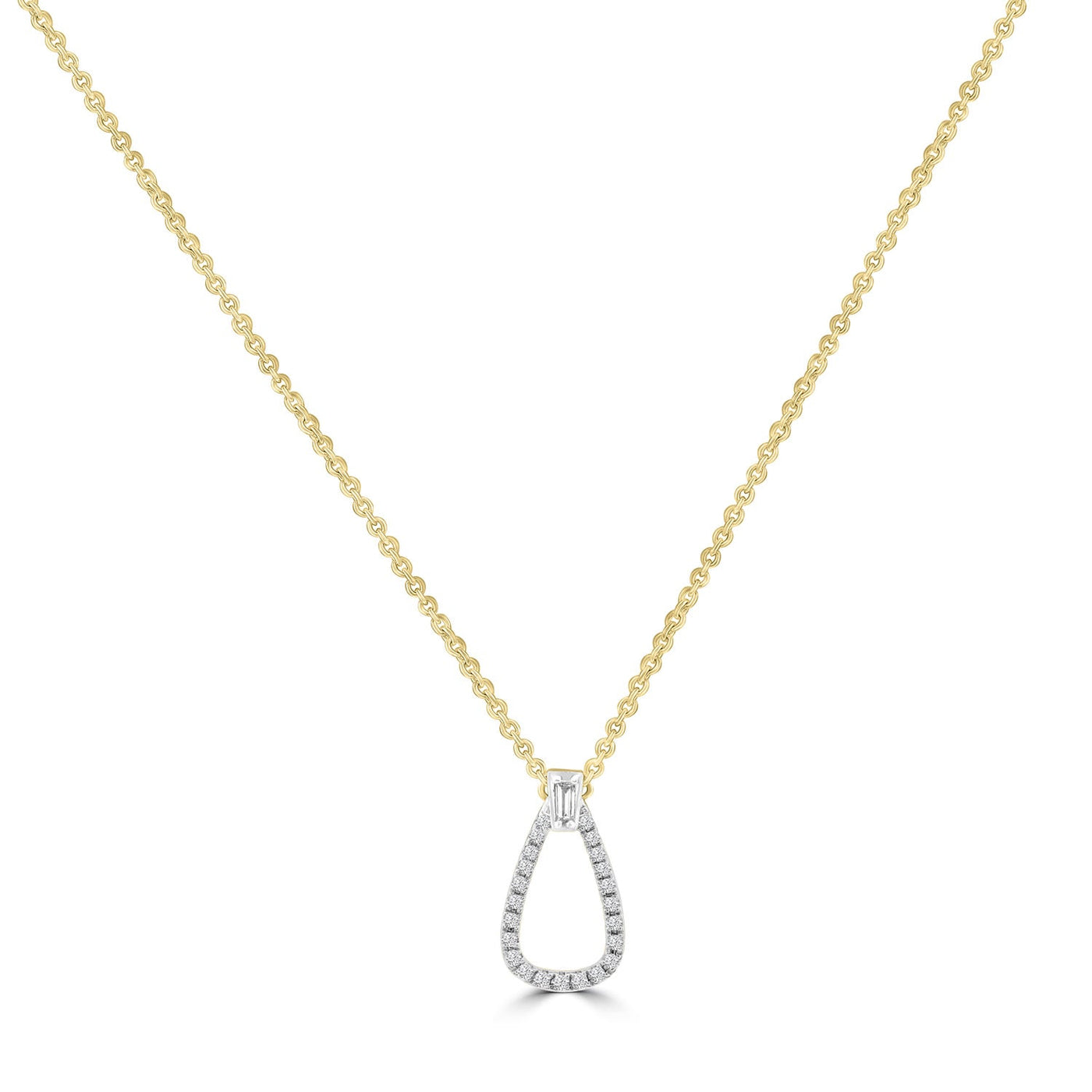 Collana con diamanti da 0,10 ct in oro giallo 9K