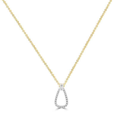 Collana con diamanti da 0,10 ct in oro giallo 9K