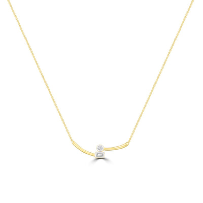 Collier en or jaune 9 carats avec diamants de 0,05 ct