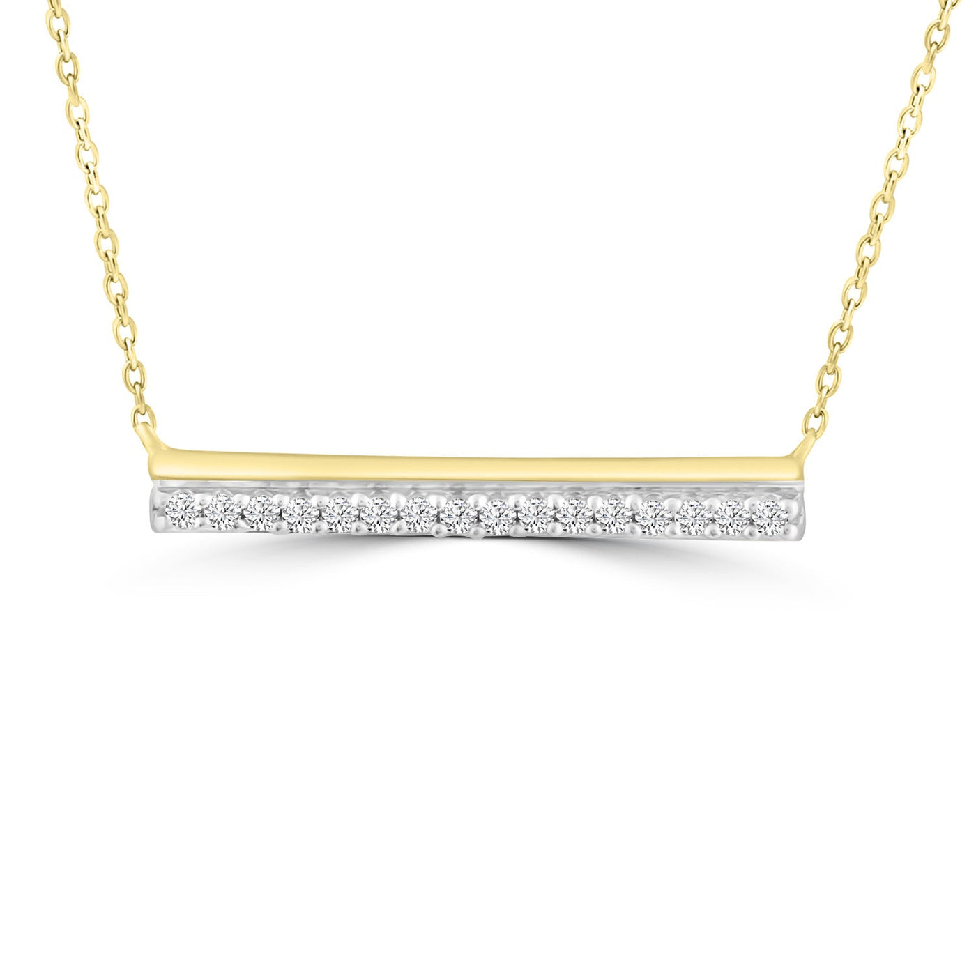 Collier en or jaune 9 carats avec diamants de 0,05 ct