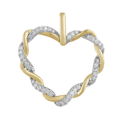 Heart Pendant with 9K Yellow Gold 0.20ct Diamond