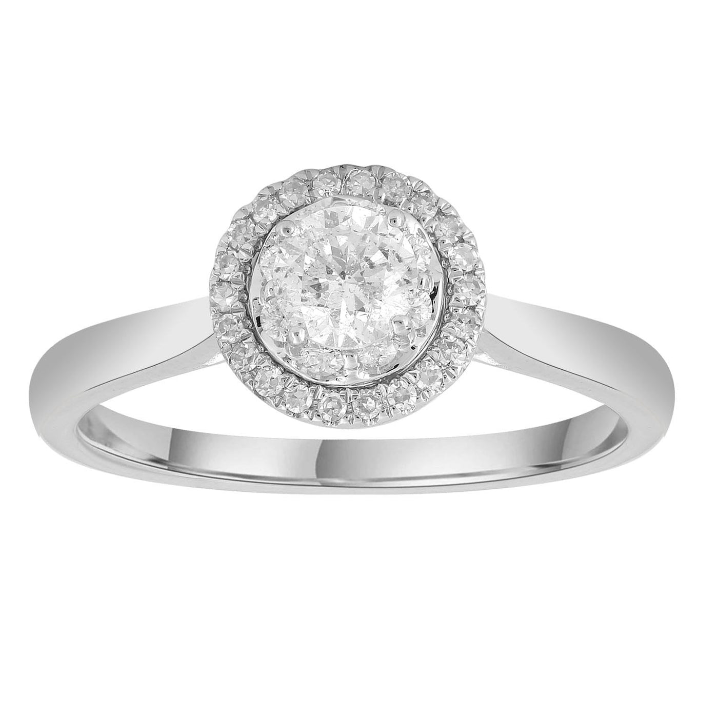 Ring with 0.50ct Diamonds in 9K White Gold