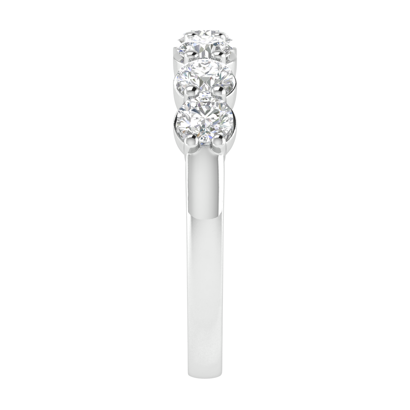 Bague fantaisie en or blanc 18 carats avec diamants de 1,00 ct