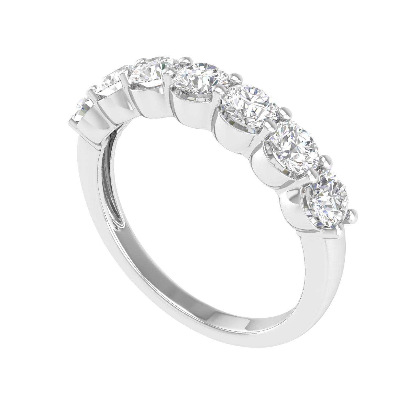 Bague fantaisie en or blanc 18 carats avec diamants de 1,00 ct