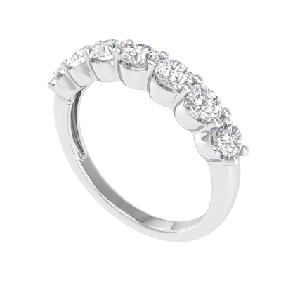 Bague fantaisie en or blanc 18 carats avec diamants de 1,00 ct