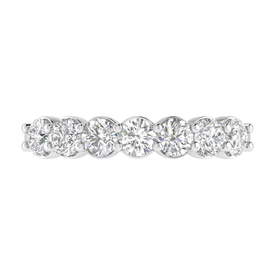 Bague fantaisie en or blanc 18 carats avec diamants de 1,00 ct