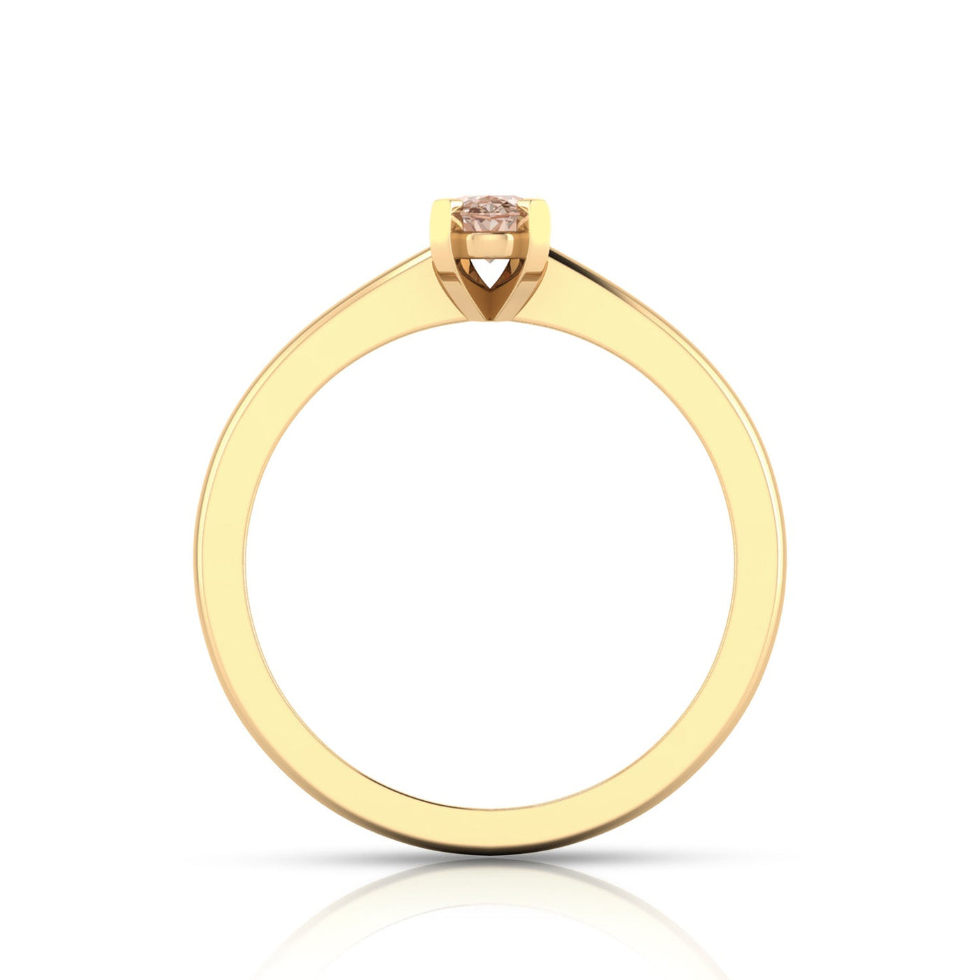 Bague Morganite en or jaune 9 carats