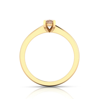 Bague Morganite en or jaune 9 carats