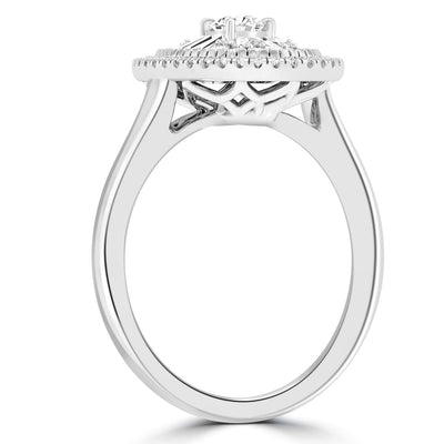 0.50ct HI I1 Diamond Ring in 9K White Gold