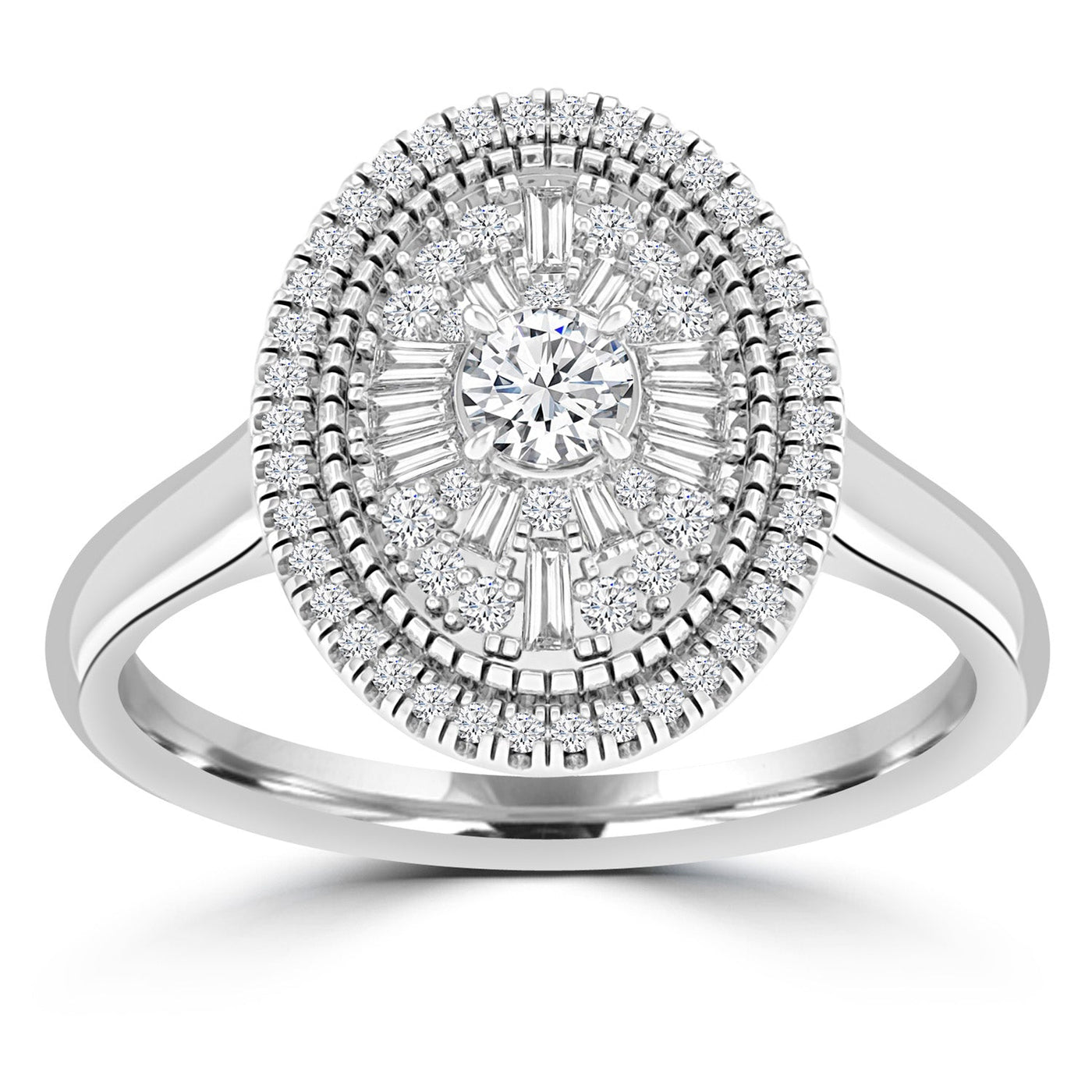 0.50ct HI I1 Diamond Ring in 9K White Gold