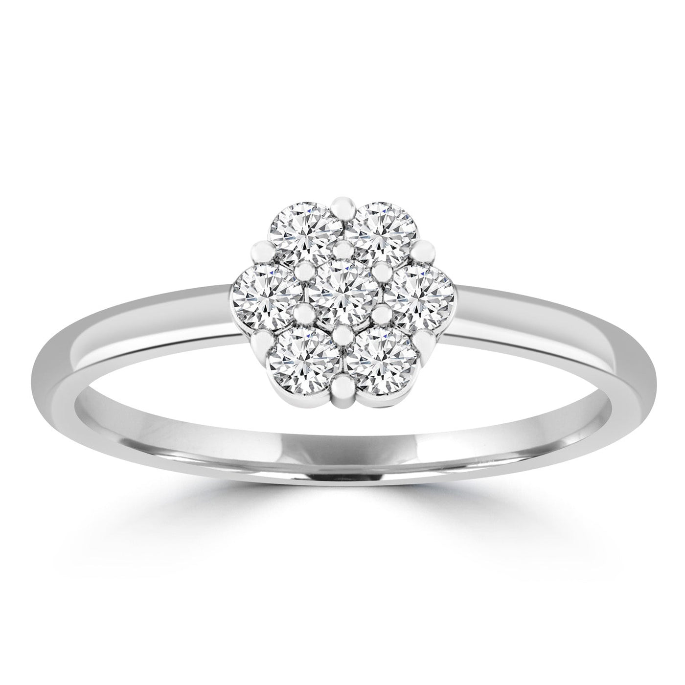 0.25ct GH I1 Diamond Ring in 9K White Gold