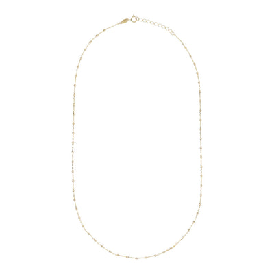 Chaîne à perles en or jaune 9 carats 48 cm 