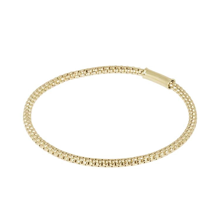 9K Yellow Gold Elastic Popcorn Bracelet 18cm